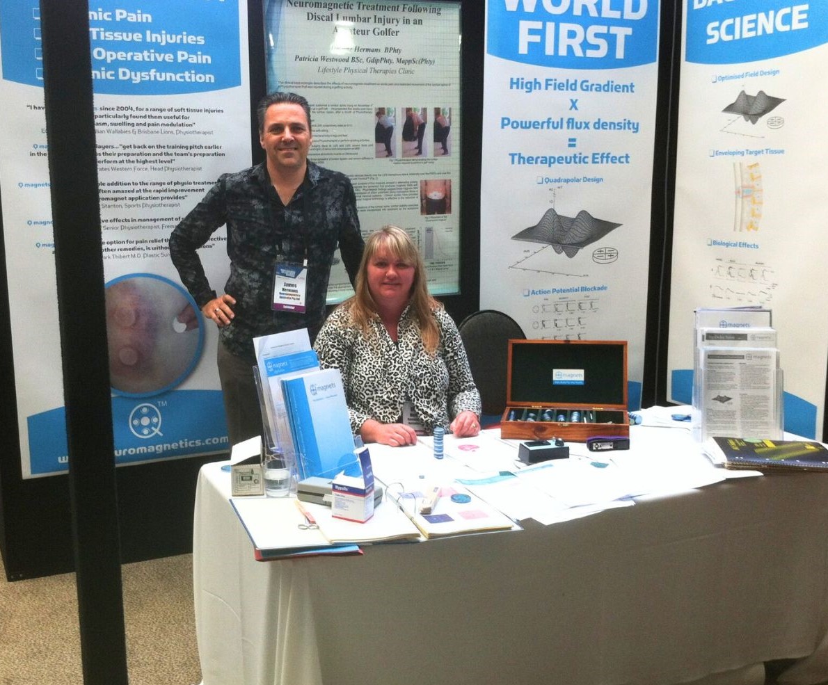 James and Dianne Hermans Q Magnets trade stand at the 2012 event