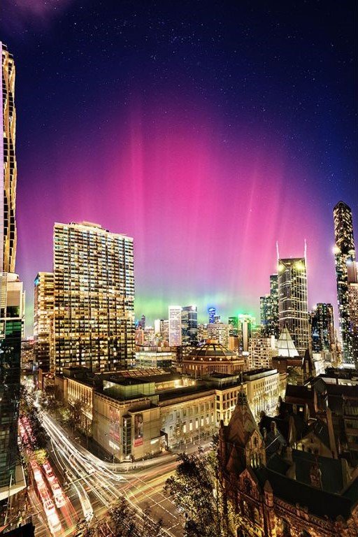 Auror Australis, looking south from Melbourne. May, 2024.