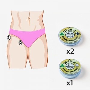 hip pain relief therapeutic magnets - 2 X QF28-6 1 X QF28-3 - magnetic field therapy