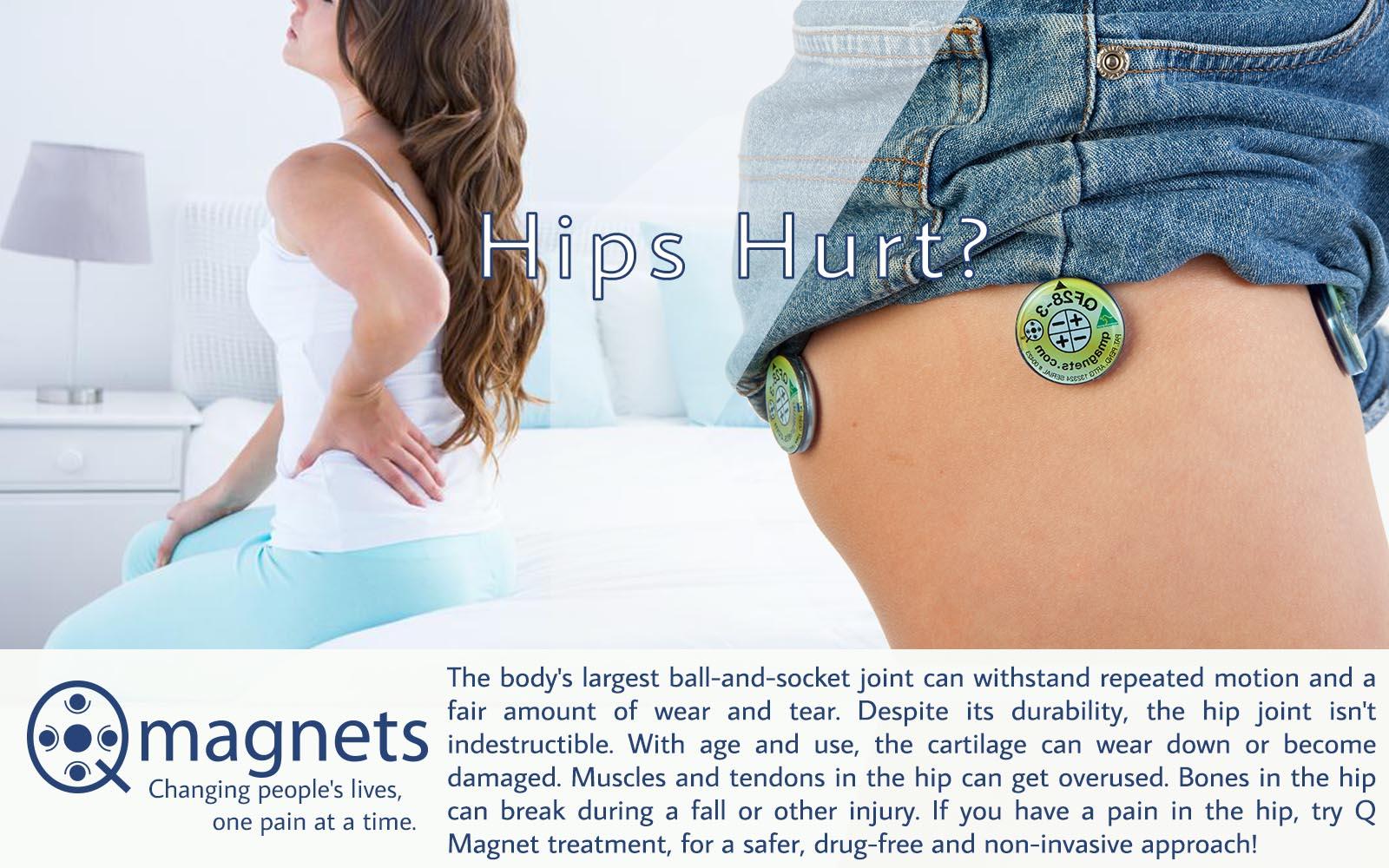 Hips pain relief with magnetic therapy