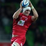 Professional Rugby player, Adam Wallace-Harrison in action with the Queensland Reds