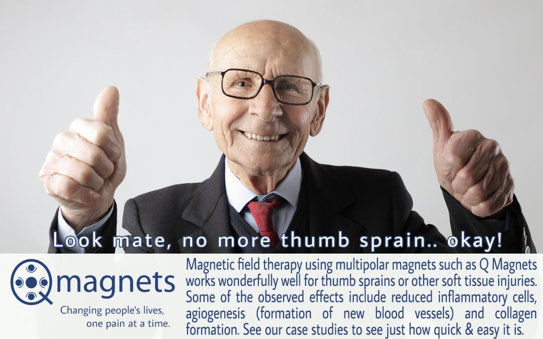 thumb sprain magnetic therapy for soft tissue injury